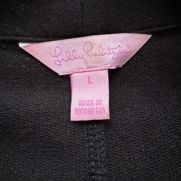 LILLY PULITZER $178 Black Shawl Collar One Button Blazer Large - Picture 3 of 4